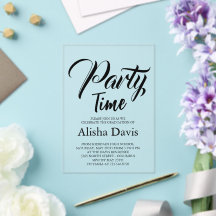 Abschlussfeier-Einladung Party Time