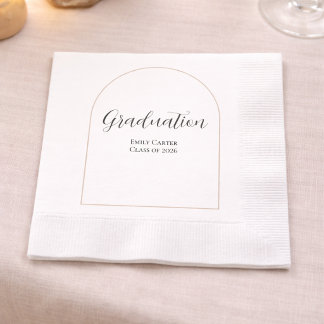 Abschlussfeier | Elegante Schrift Serviette