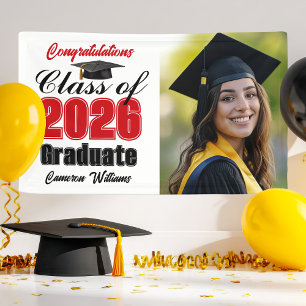 Abschlussfeier-Foto der roten Klasse 2026 Banner