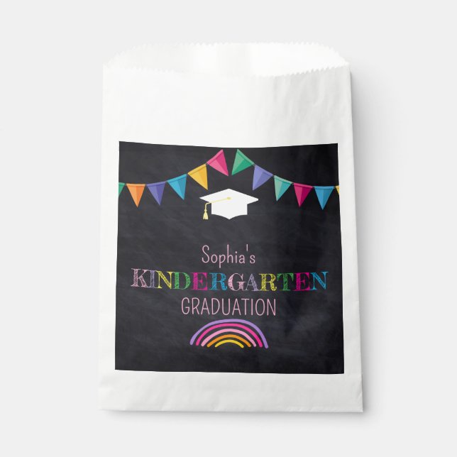 Abschlussfeier für Mädchen im Kindergarten  Geschenktütchen (Vorderseite)