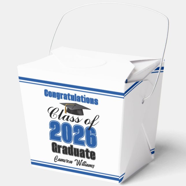 Abschlussfeier Glück Fortune der Blue Class 2026 Geschenkschachtel (Vorderseite)