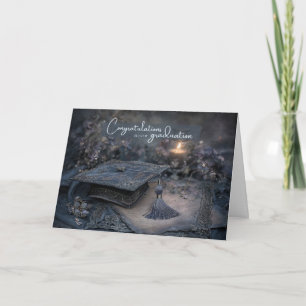 Abschlussfeier Glückwünsche Dunkle Romantik Elegan Karte