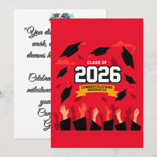 Abschlussfeier-Karte für die Klasse 2026 Karte