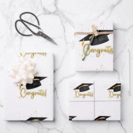 Abschlussfeier-Kollektion Geschenkpapier Set