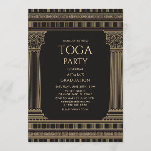 Abschlussfeier mit benutzerdefinierten Farben Temp Einladung