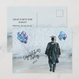 Abschlussfeier Sohn Gratulation Postkarte