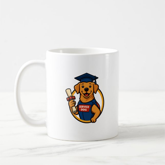 Abschlussfeier Süßer Hund Kaffeetasse (Links)