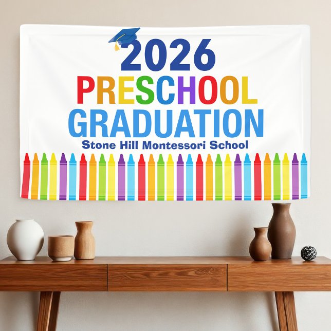 Abschlussfeier Vorschule 2026 anpassbar Schule Banner (Von Creator hochgeladen)