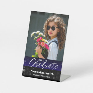 Abschlussfeier Willkommens-Tisch Acryl-Schild Sockelschild