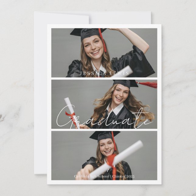 Abschlussfoto Abitur  Ankündigung (Vorderseite)