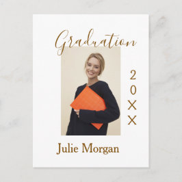 Abschlussfoto braunes Goldenes Jahr 20XX Name einf Postkarte