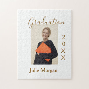 Abschlussfoto braunes goldenes Jahr 20XX Name einf Puzzle