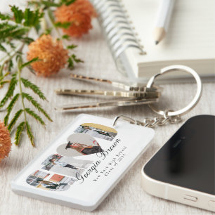 Abschlussfoto-Collage Geschenk für Absolventen And Schlüsselanhänger