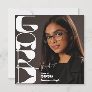 Abschlussfoto-Dankeskarten – Modern Chic Save The Date