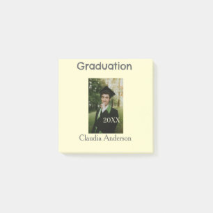 Abschlussfoto Klassenjahr gelb grau Pastell grau Post-it Klebezettel