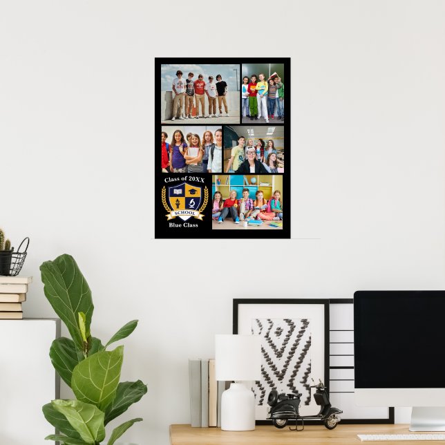 Abschlussfoto-Memories-Collage Klasse 2026 Poster (Heimbüro)