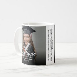 Abschlussfoto mit Familienbotschaft Abschluss Kaffeetasse