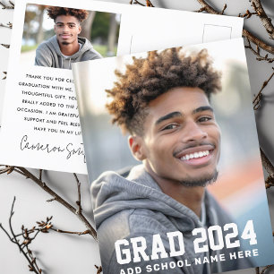 Abschlussfoto mit Jahrgangsfoto Absolvent Postkarte