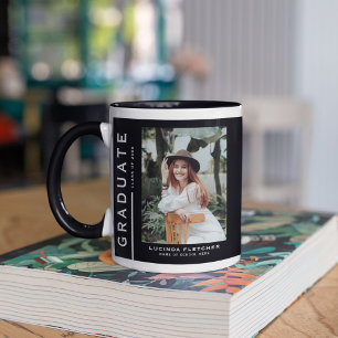 Abschlussfoto & Zitat Geschenk zum Abschluss Tasse