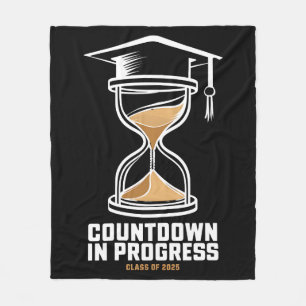 Abschlussgeschenk 2025 Countdown bis zum Abitur Fleecedecke