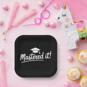 Abschlussgeschenk für den Master-Abschluss Meister Pappteller