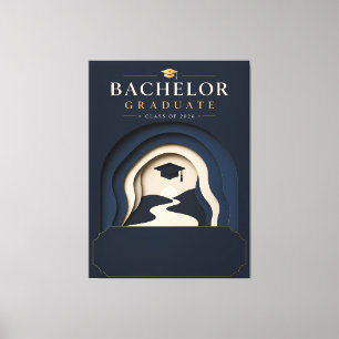 Abschlussgeschenk für einen individuellen Bachelor Leinwanddruck