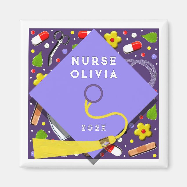 Abschlussgeschenk für Krankenschwestern Magnet (Vorne)