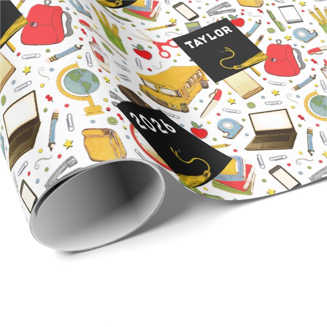 Abschlussgeschenk Geschenkpapier (Rolleneckpunkt)