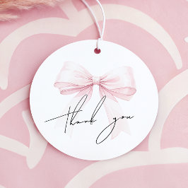 Abschlussgeschenk-Tags mit rosa Schleife Geschenkanhänger