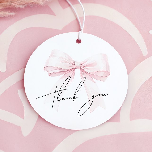 Abschlussgeschenk-Tags mit rosa Schleife Geschenkanhänger (Von Creator hochgeladen)