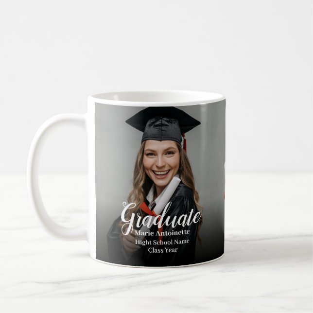 Abschlussgeschenke Klasse Absolventenfoto Kaffeetasse (Links)