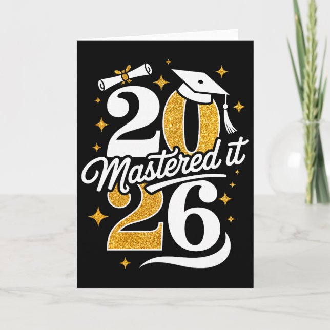 Abschlussgeschenke Master Cl Of 2026 Master-Abschl Karte (Vorderseite)