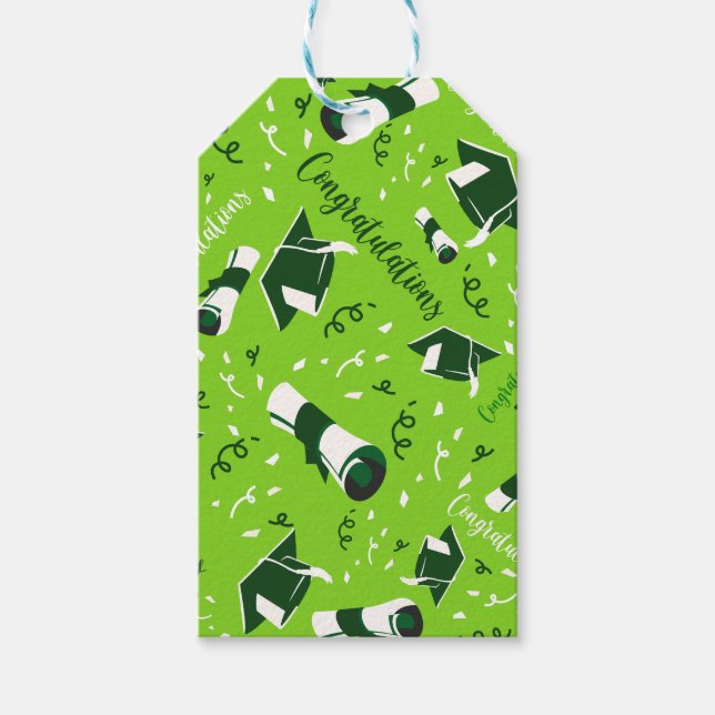 Abschlussglückwünsche Geschenkanhänger (Vorderseite)