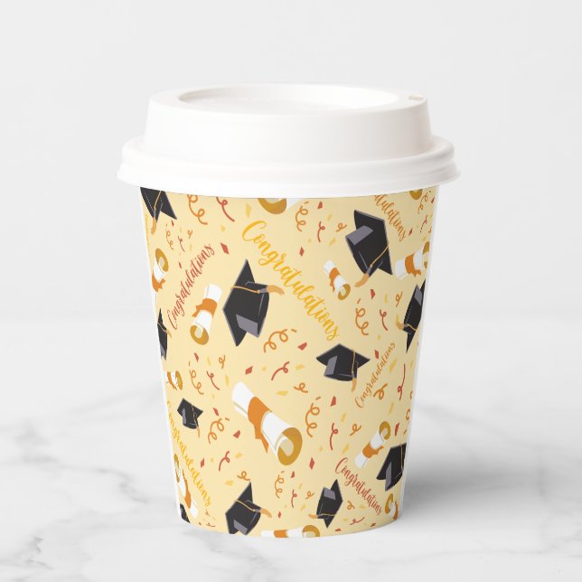 Abschlussglückwünsche Pappbecher (Vorderseite)