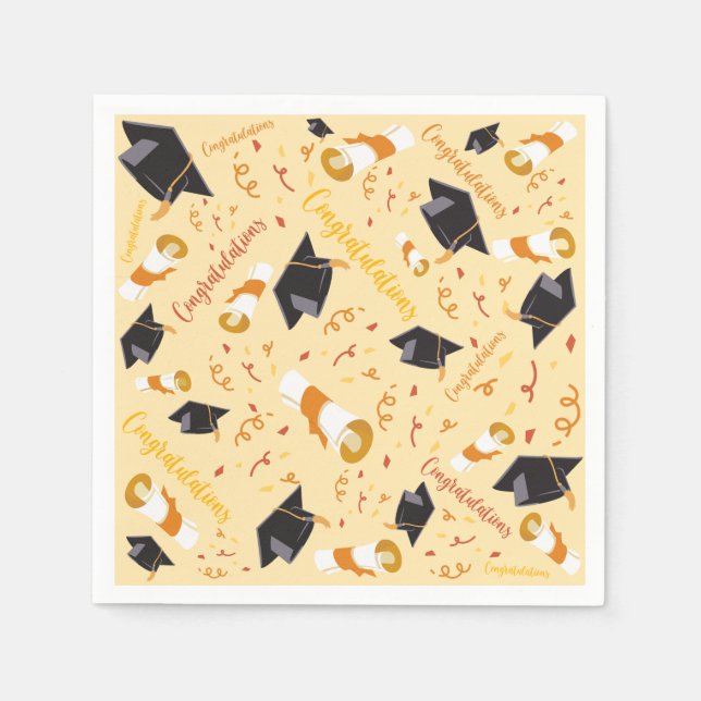 Abschlussglückwünsche Serviette (Vorderseite)