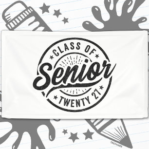 Abschlussjahr Schule Retro Senior Klasse von 2027 Banner