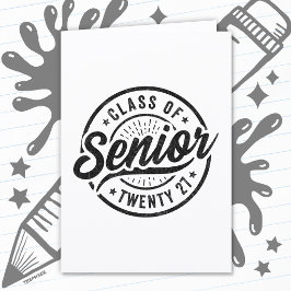 Abschlussjahr Schule Retro Senior Klasse von 2027 Karte