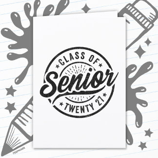 Abschlussjahr Schule Retro Senior Klasse von 2027 Karte