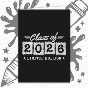 Abschlussjahrgang 2026 Limitierte Edition Abschlus Karte
