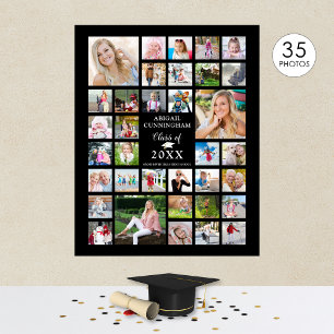 Abschlussjahrgang 35 Foto-Collage KLASSENJAHR Schw Poster