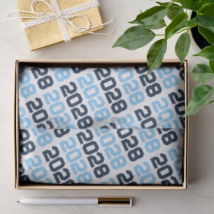 Abschlussjahrgang Navy, Babyblau und Weiß Seidenpapier