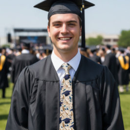 Abschlusskappen und Diplome Krawatte