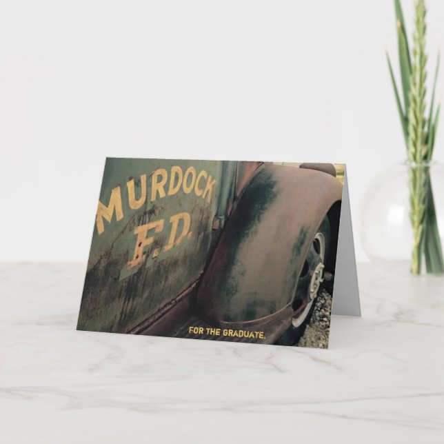 Abschlusskarte für Jungen Karte (Vorderseite)