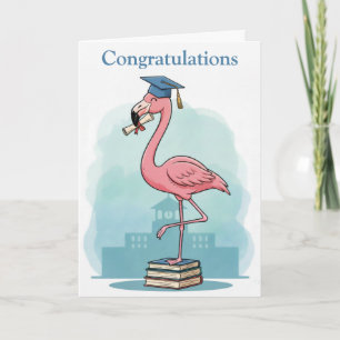 Abschlusskarte mit Flamingo Karte