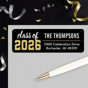 Abschlussklasse 2023 Black Gold Abschluss Rücksend