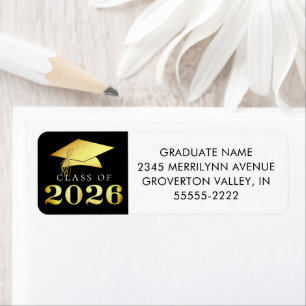 Abschlussklasse 2023 Elegant Schwarz Goldfolie