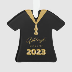 Abschlussklasse 2023 Personalisierter schwarzer Ab Ornament