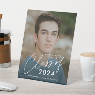 Abschlussklasse 2024 Abitur Begrüßung Sockelschild