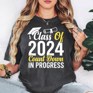 Abschlussklasse 2024 Abschluss-Countdown Senior T-Shirt