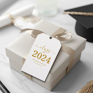 Abschlussklasse 2024 Gold Schrift Graduation Geschenkanhänger